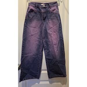 Habitual Girl pink/purple wide leg jeans sz 12